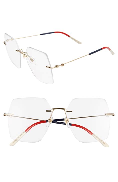 gucci glasses rimless